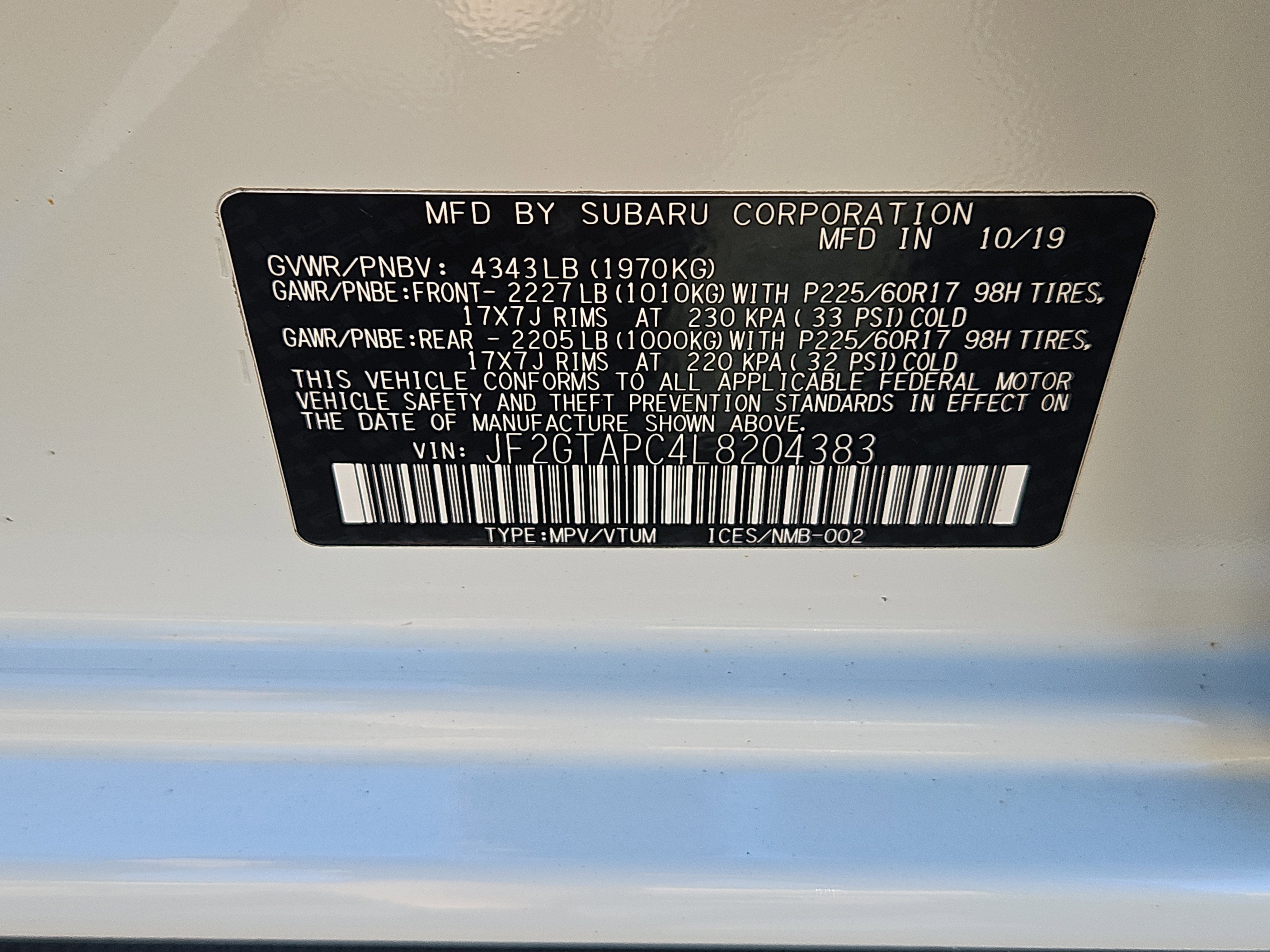 Used 2020 Subaru Crosstrek 2.0i Premium image 7