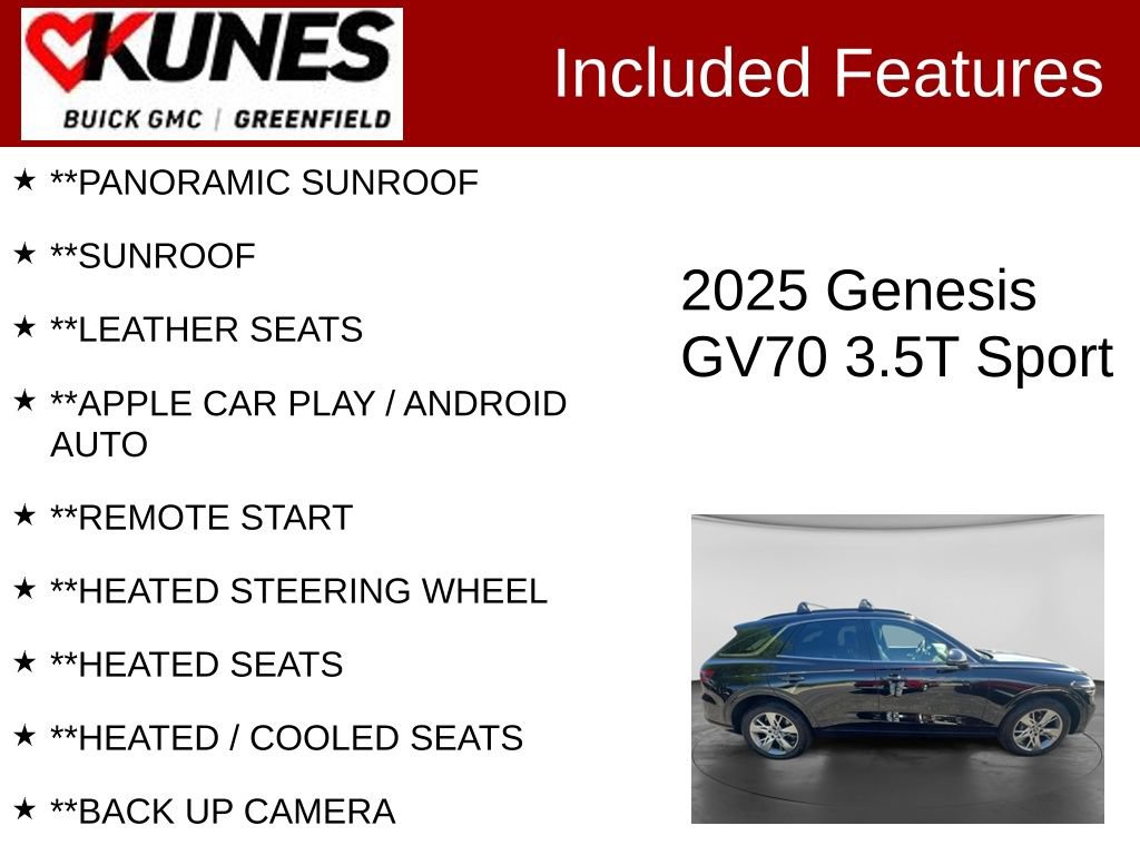 Used 2025 Genesis GV70 3.5T Sport AWD/4WD image 2