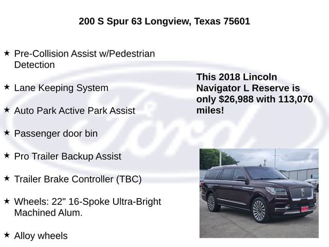 Used 2018 Lincoln Navigator L Reserve w/ Technology Package image 25