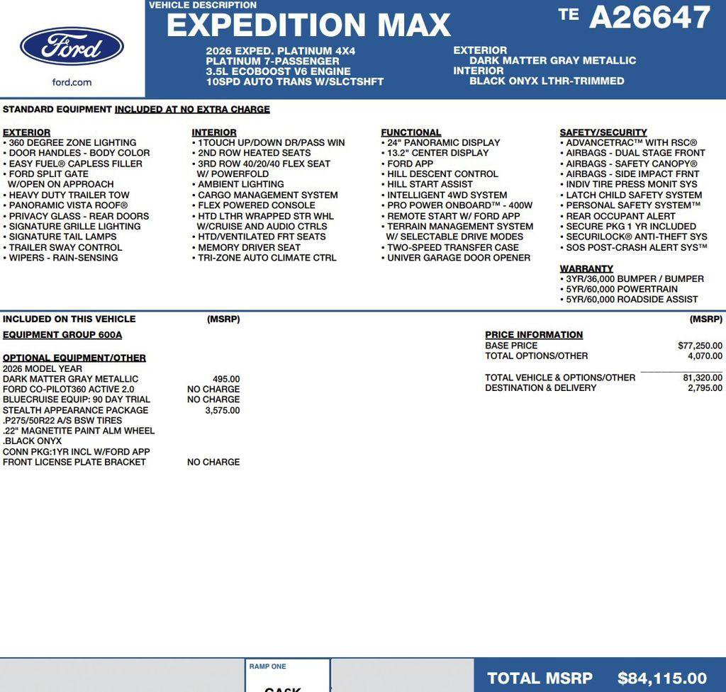 New 2026 Ford Expedition Max Platinum image 2