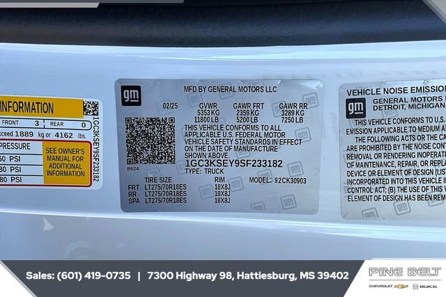 New 2025 Chevrolet Silverado 3500 W/T image 7