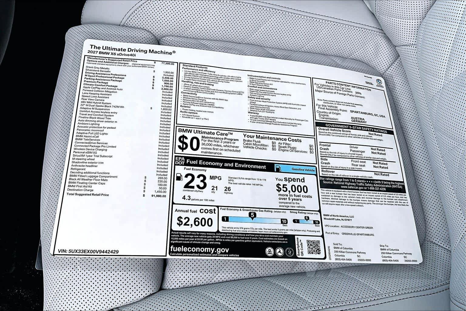 New 2027 BMW X6 xDrive40i AWD/4WD image 19
