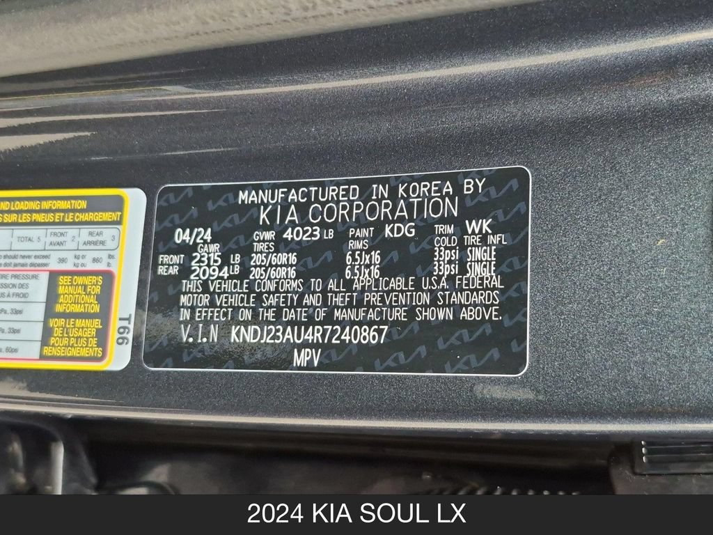 Used 2024 Kia Soul LX w/ Option Group 015 FWD image 24
