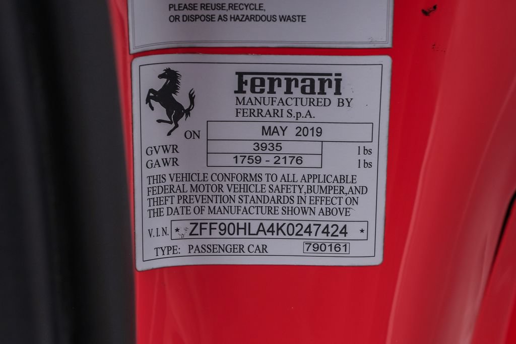 Used 2019 Ferrari 488 Pista Coupe RWD image 54
