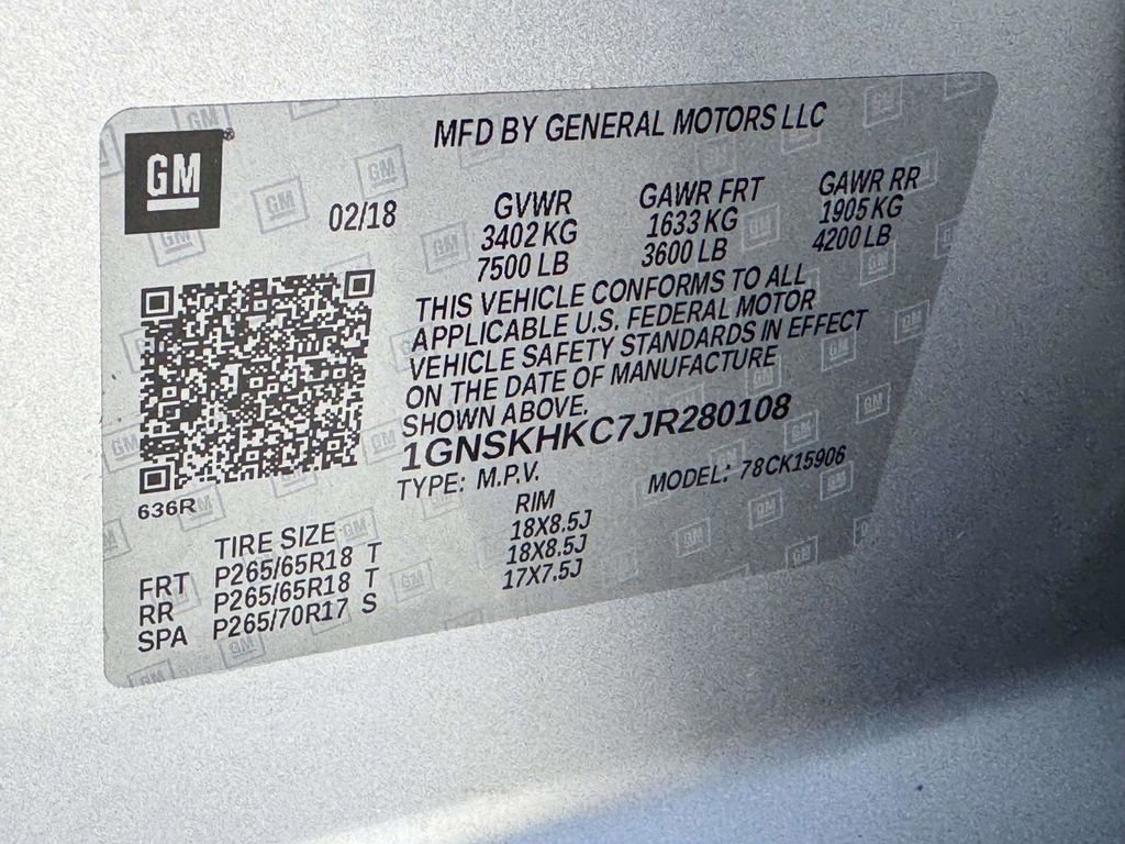 Used 2018 Chevrolet Suburban LT AWD/4WD image 30