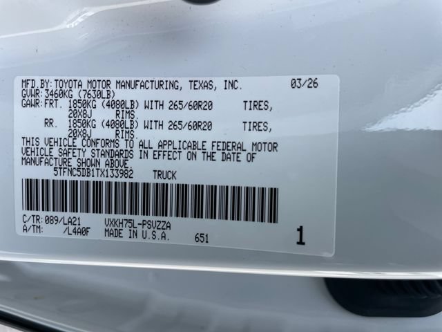 Used 2026 Toyota Tundra Platinum AWD/4WD image 26