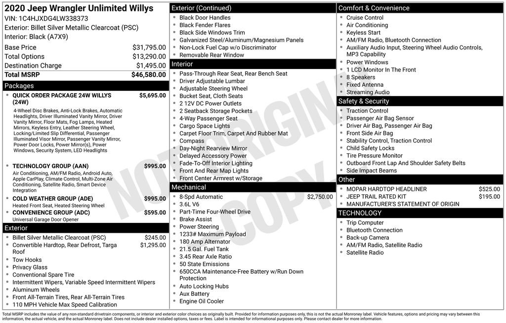 Used 2020 Jeep Wrangler Unlimited Sport image 12