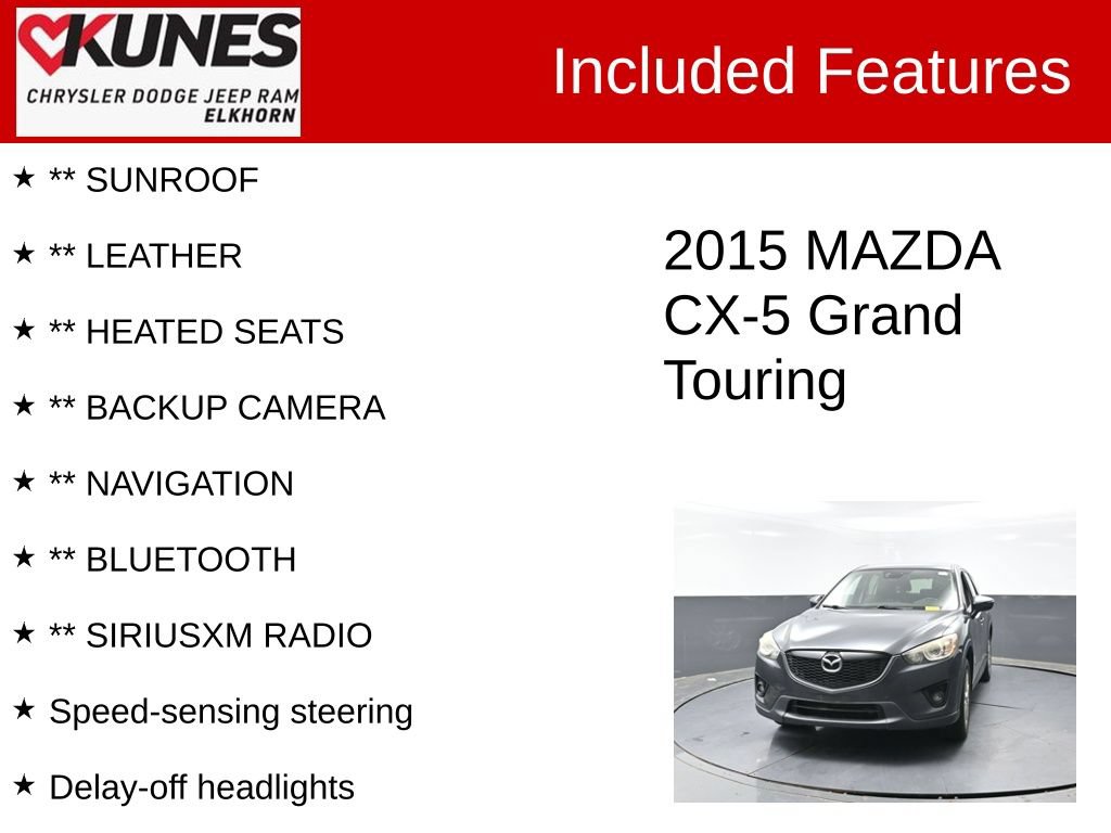 Used 2015 MAZDA CX-5 Grand Touring AWD/4WD image 3
