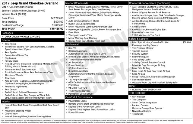 Used 2017 Jeep Grand Cherokee Overland image 6