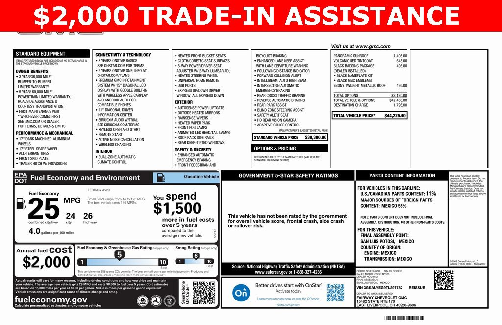 New 2026 GMC Terrain AT4 w/ LPO, Black Badging Package image 4