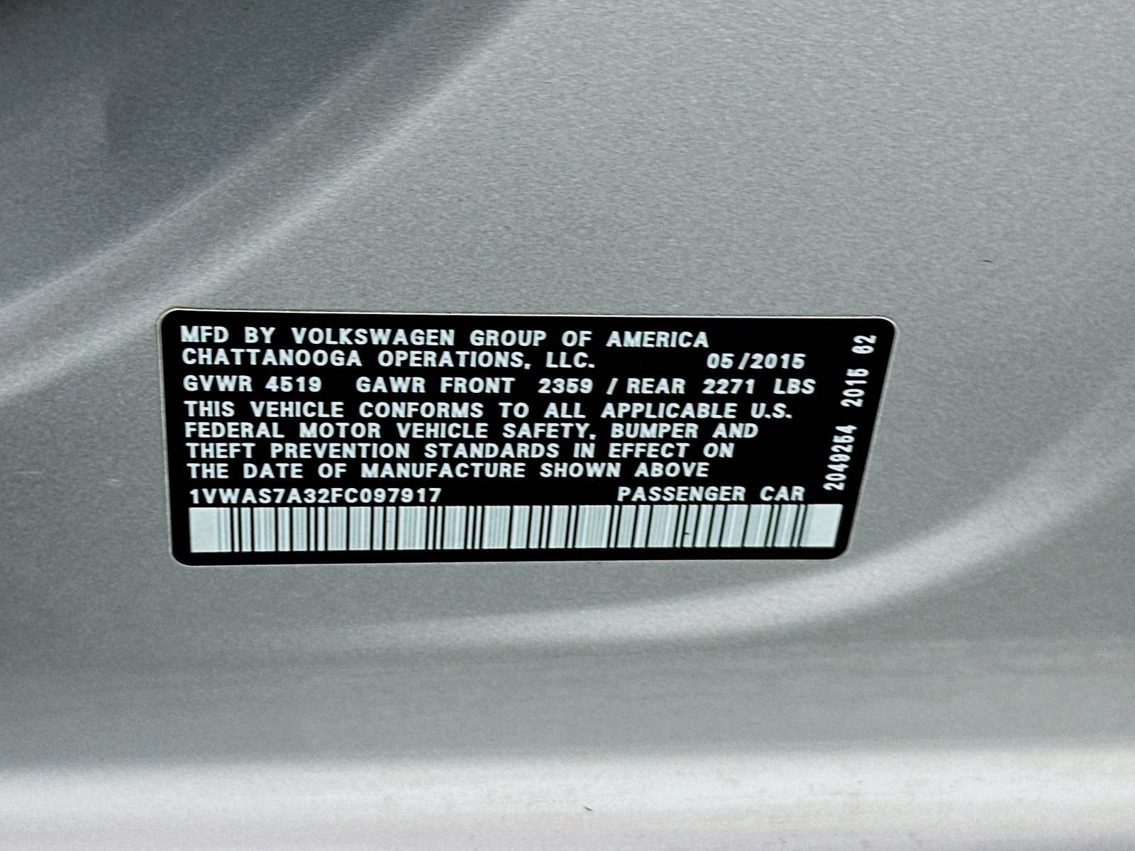 Used 2015 Volkswagen Passat 1.8T S FWD image 28
