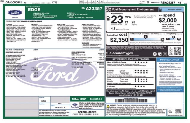 Used 2024 Ford Edge SEL w/ Convenience Package AWD/4WD image 44