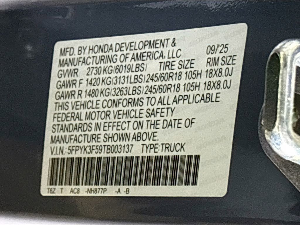 New 2026 Honda Ridgeline RTL image 25