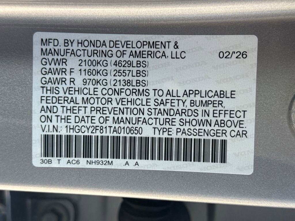 New 2026 Honda Accord Touring image 28