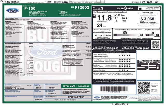 Used 2020 Ford F150 Lariat w/ Equipment Group 502A Luxury AWD/4WD image 13