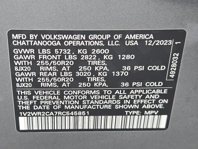 Used 2024 Volkswagen Atlas SE FWD image 21