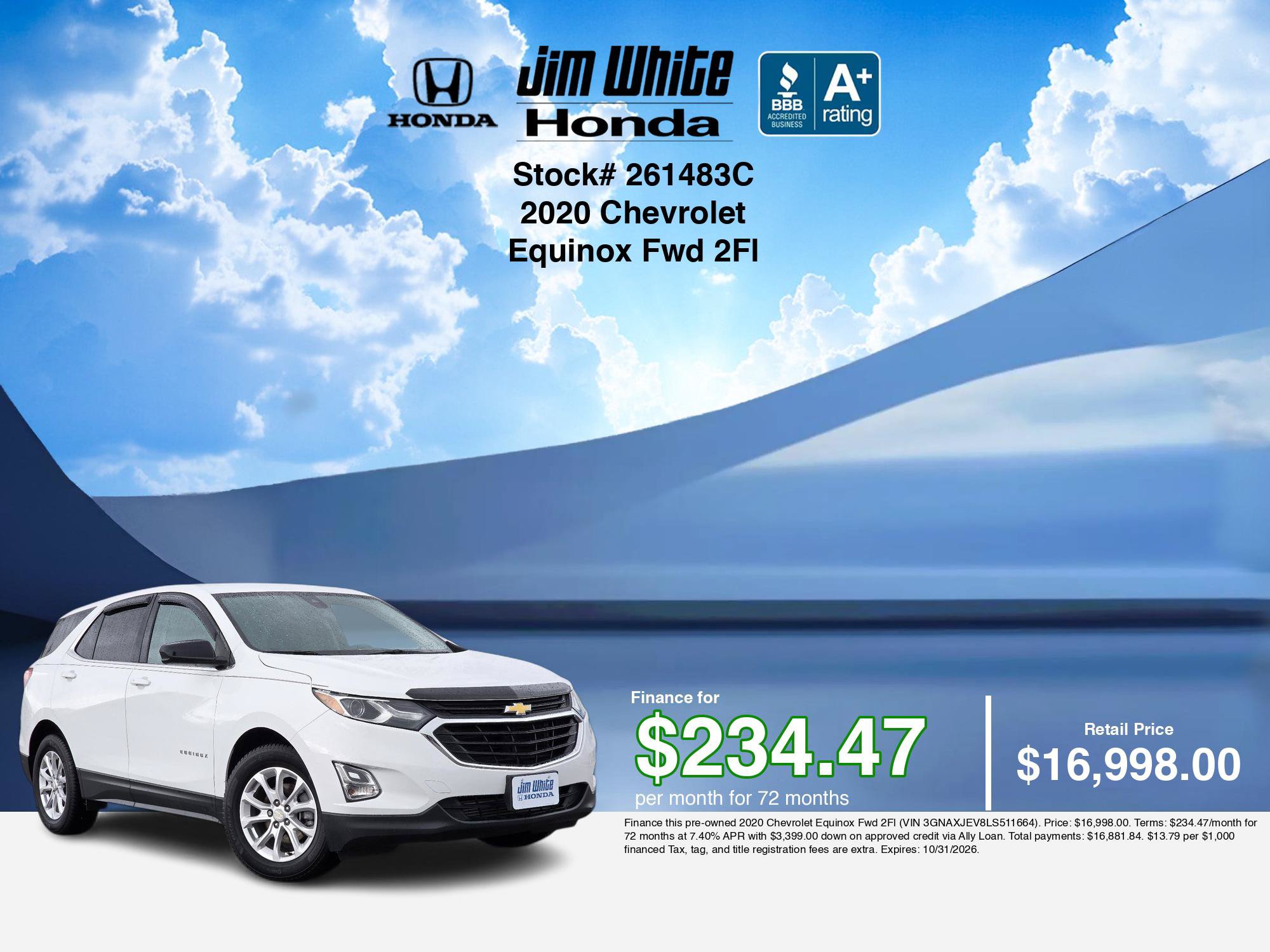 Used 2020 Chevrolet Equinox LT FWD image 5