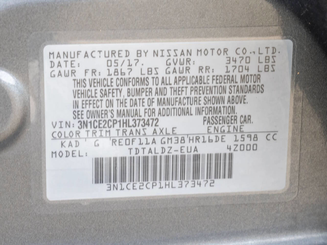 Used 2017 Nissan Versa Note SV image 35