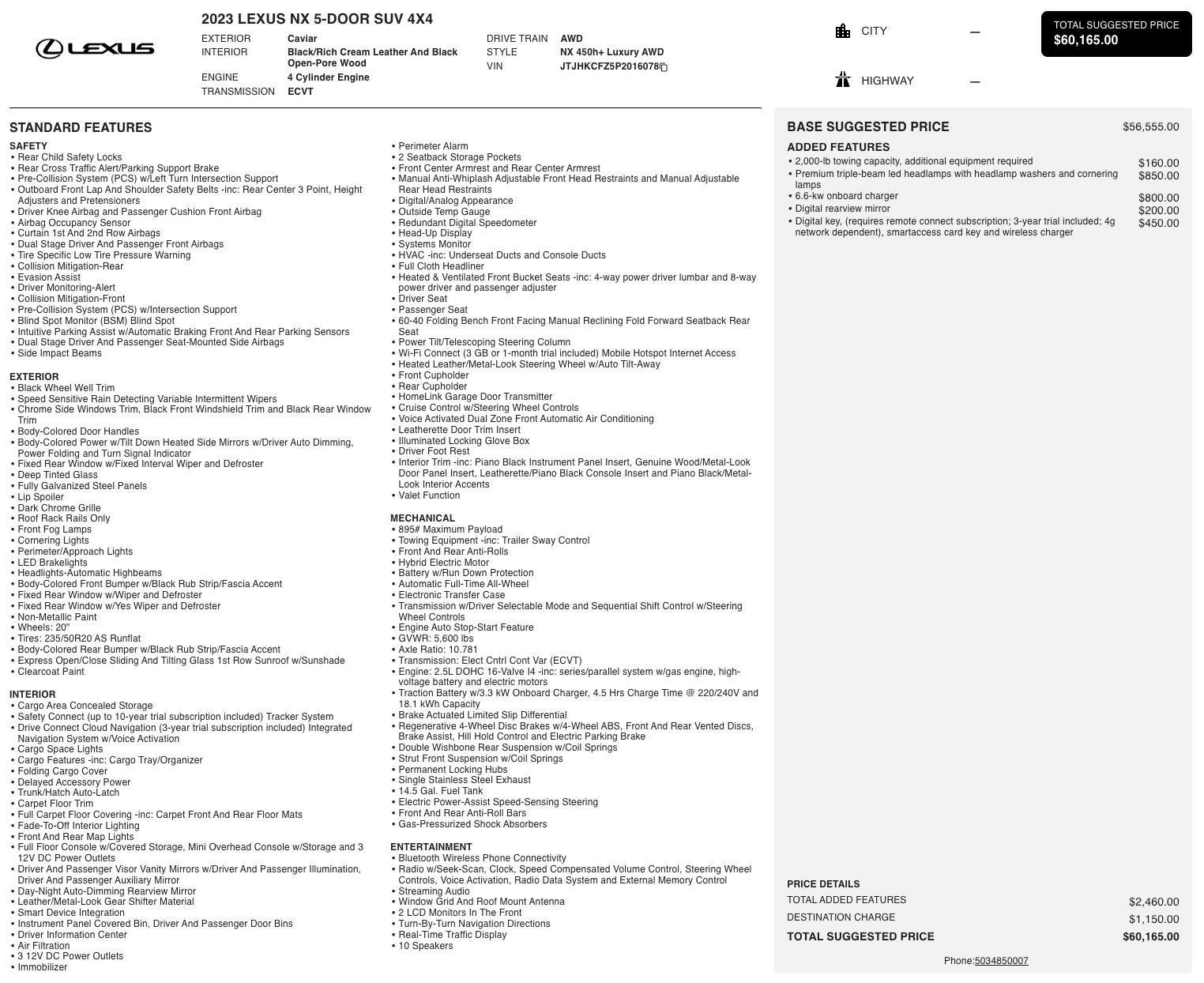 Used 2023 Lexus NX 450h+ AWD w/ Luxury Package image 7