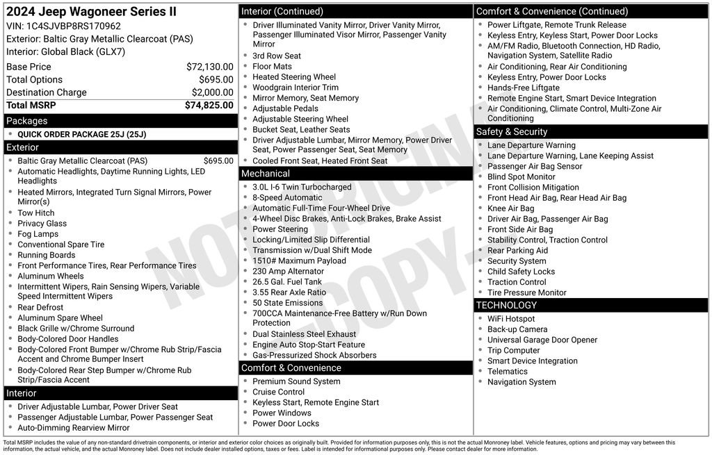 Used 2024 Jeep Wagoneer Series II image 7