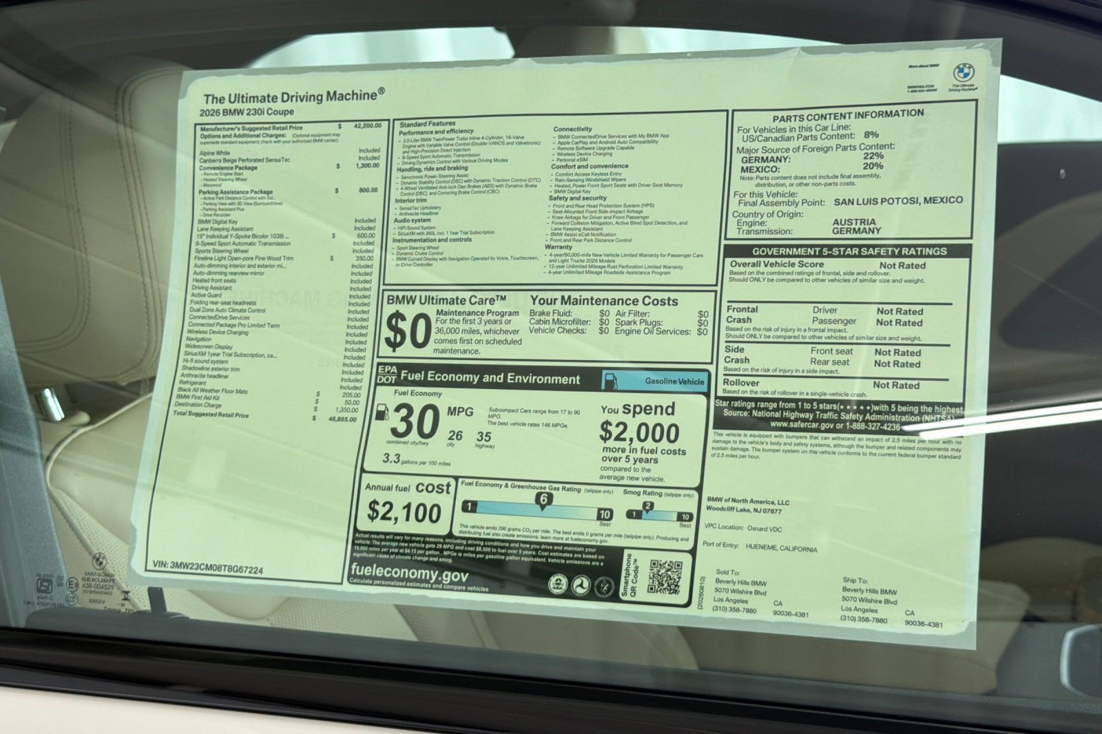 New 2026 BMW 230i Coupe w/ Convenience Package RWD image 28