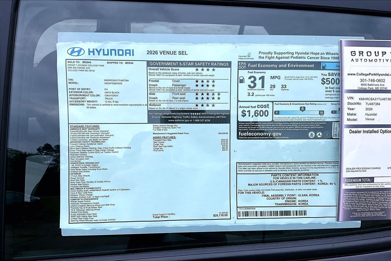 New 2026 Hyundai Venue SEL FWD image 19