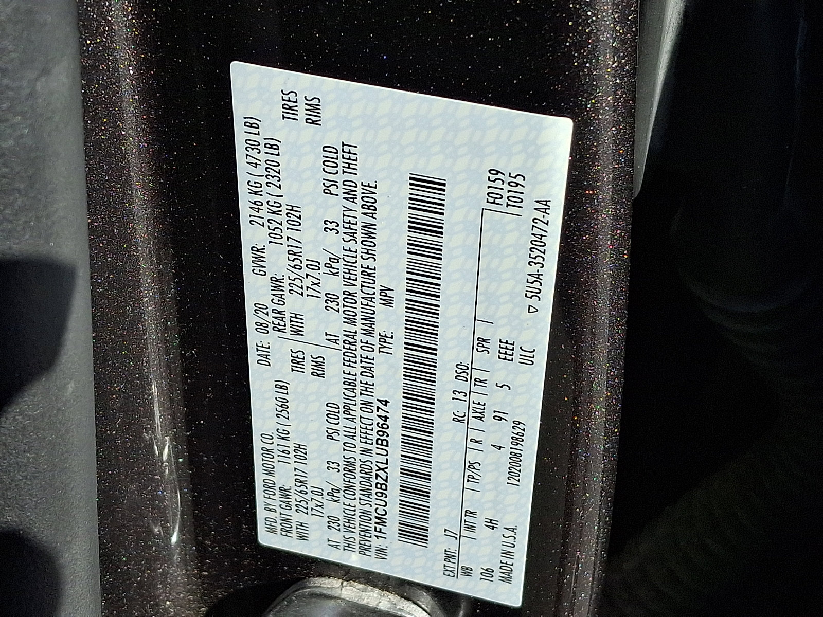 Used 2020 Ford Escape SE Sport image 27