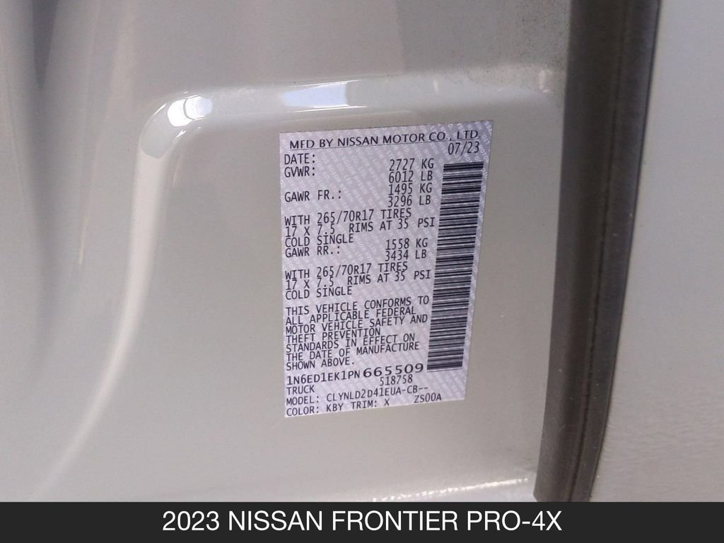Certified 2023 Nissan Frontier PRO-4X w/ Pro Convenience Package AWD/4WD image 25