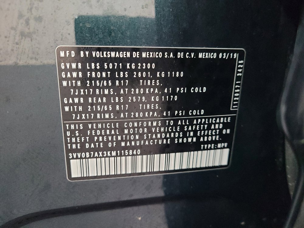 Used 2019 Volkswagen Tiguan S w/ Driver Assistance Package AWD/4WD image 33