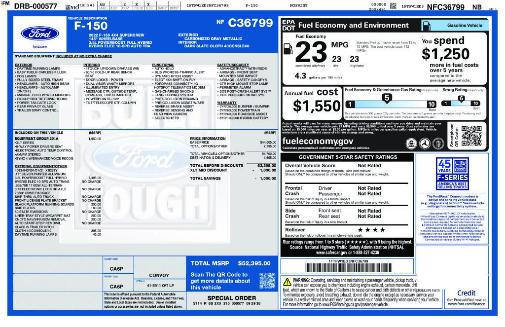 Used 2022 Ford F150 XLT w/ Equipment Group 301A Mid