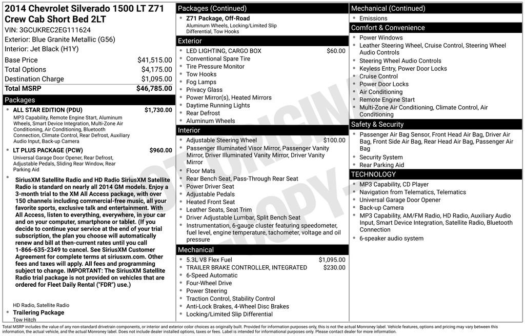 Used 2014 Chevrolet Silverado 1500 LT w/ All Star Edition AWD/4WD image 7