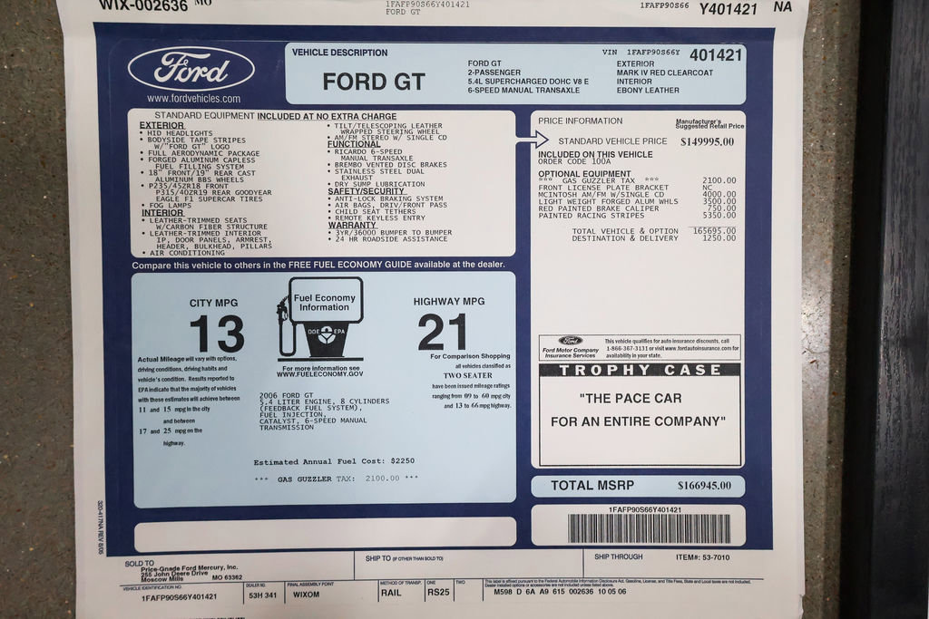 Used 2006 Ford GT RWD image 49