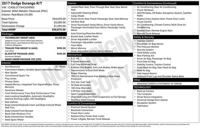 Used 2017 Dodge Durango R/T w/ Technology Group image 17