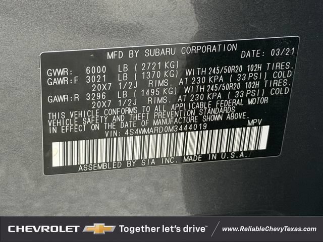 Used 2021 Subaru Ascent Touring AWD/4WD image 41