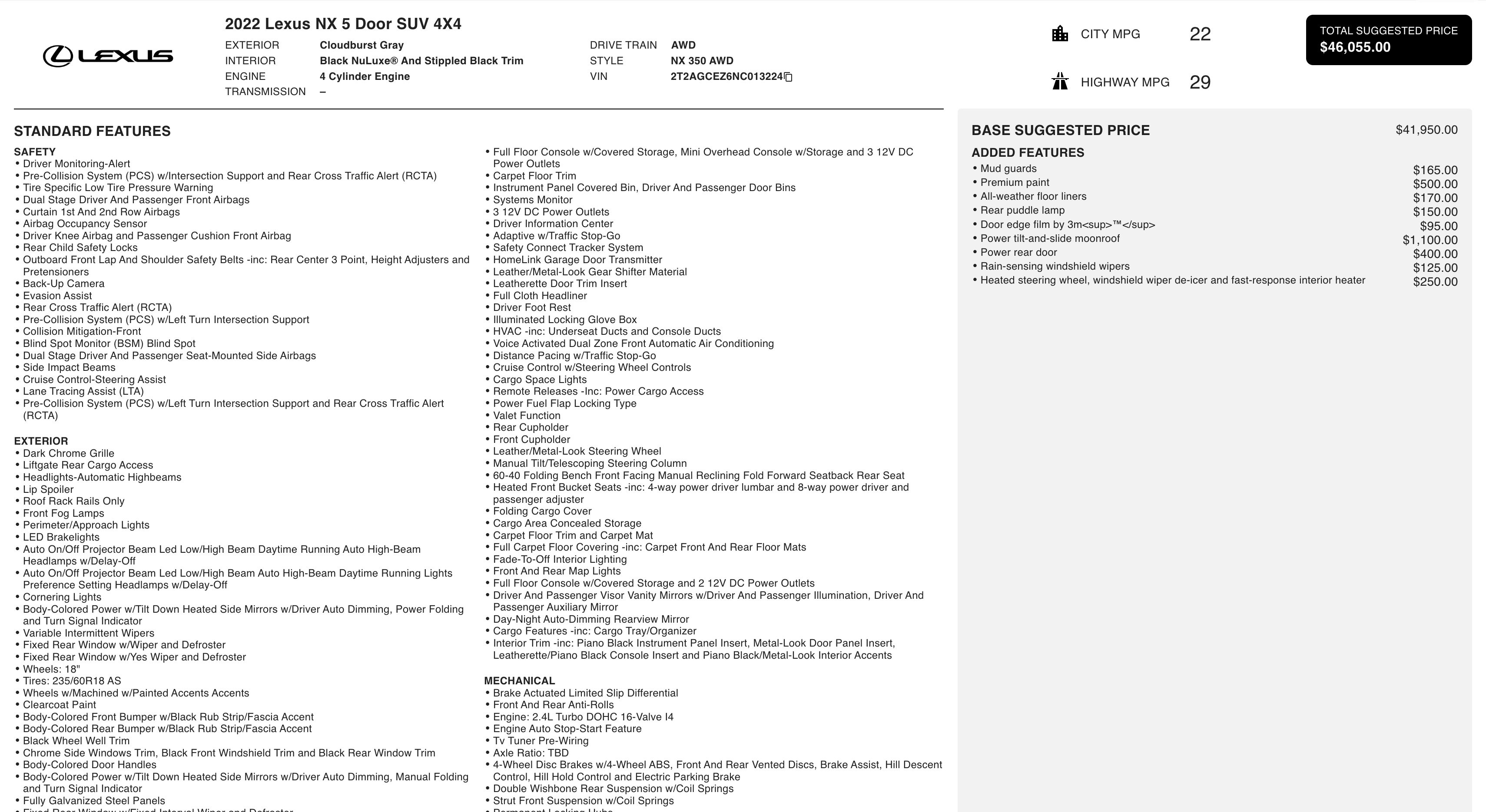 Used 2022 Lexus NX 350 AWD image 2