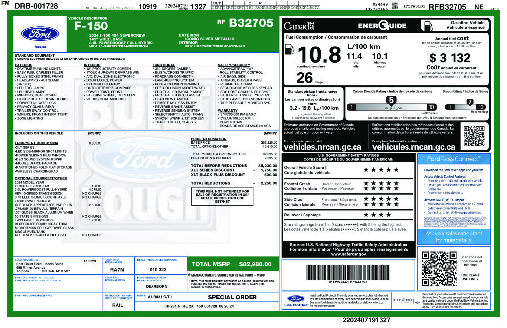 Certified 2024 Ford F150 XLT w/ Equipment Group 303A High AWD/4WD image 13