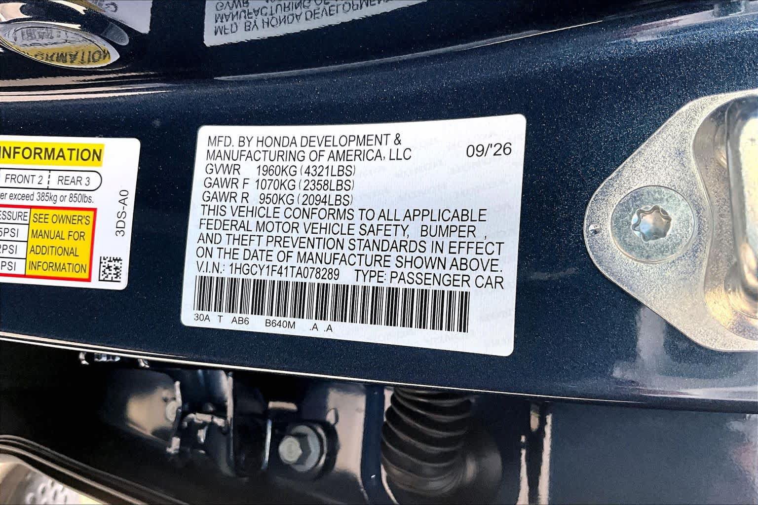 New 2026 Honda Accord SE image 19