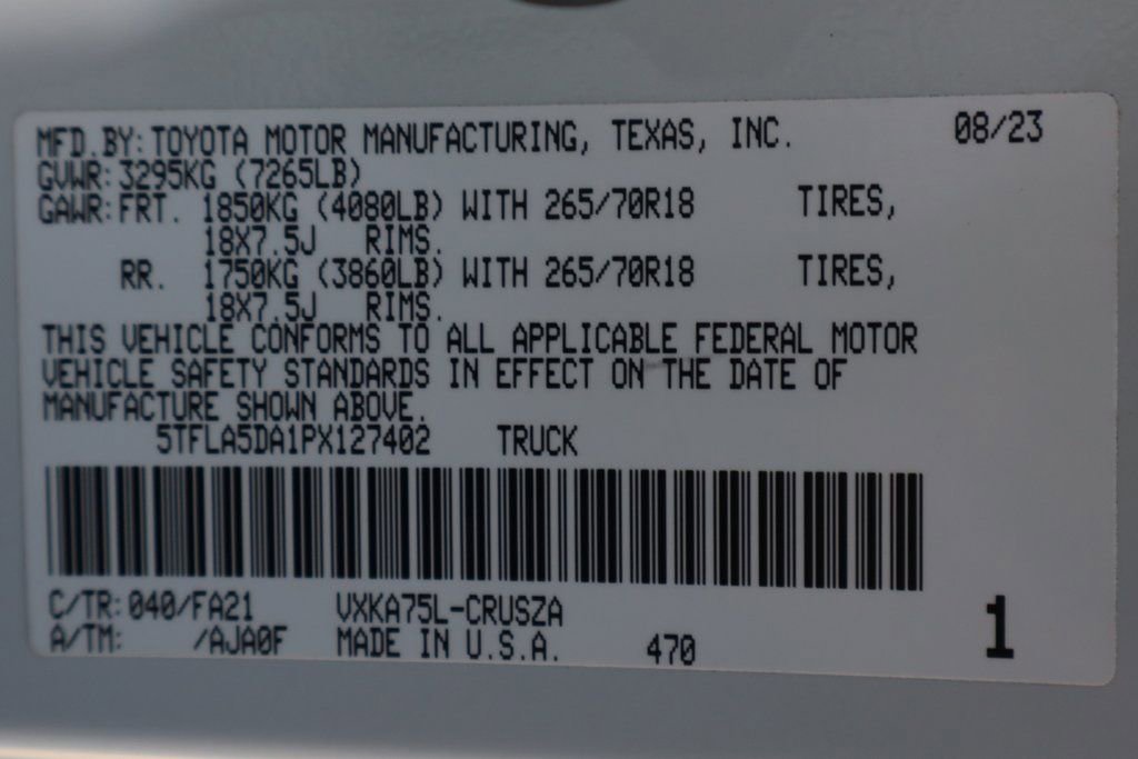 Used 2023 Toyota Tundra SR5 w/ SX Package image 48