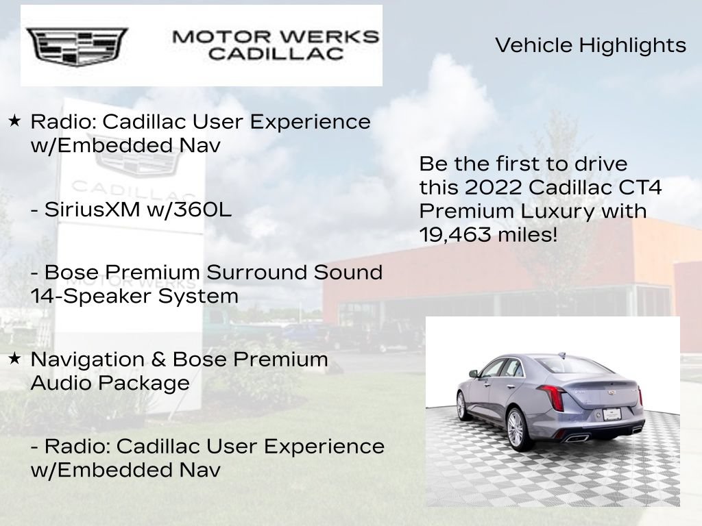 Certified 2022 Cadillac CT4 Premium Luxury AWD/4WD image 13