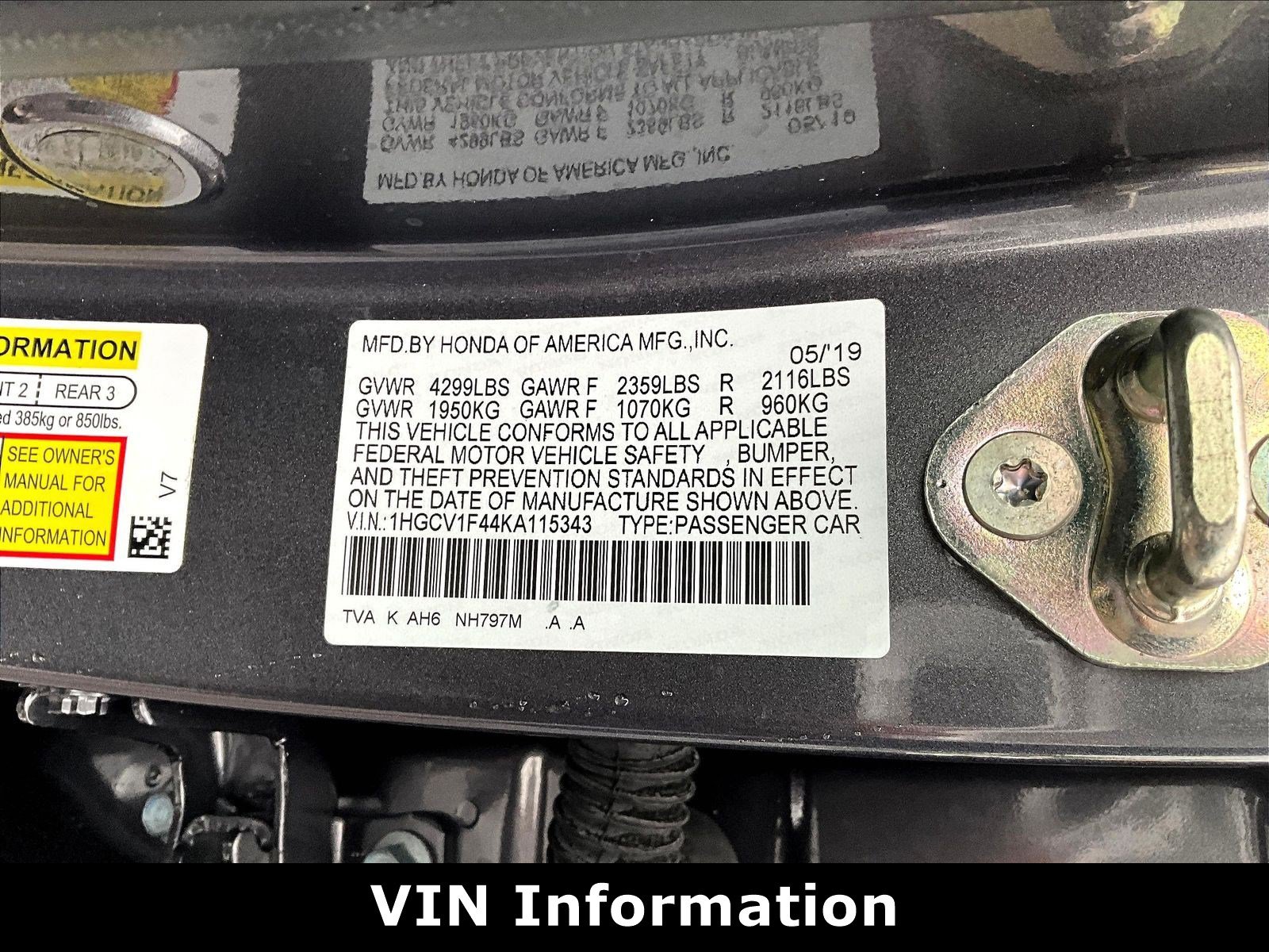 Used 2019 Honda Accord EX image 18