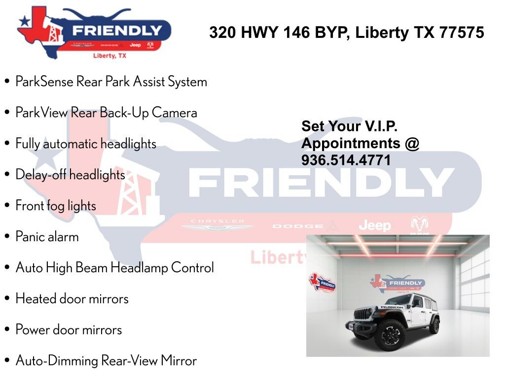 New 2025 Jeep Wrangler Unlimited Rubicon 4xe w/ Safety Group AWD/4WD image 29