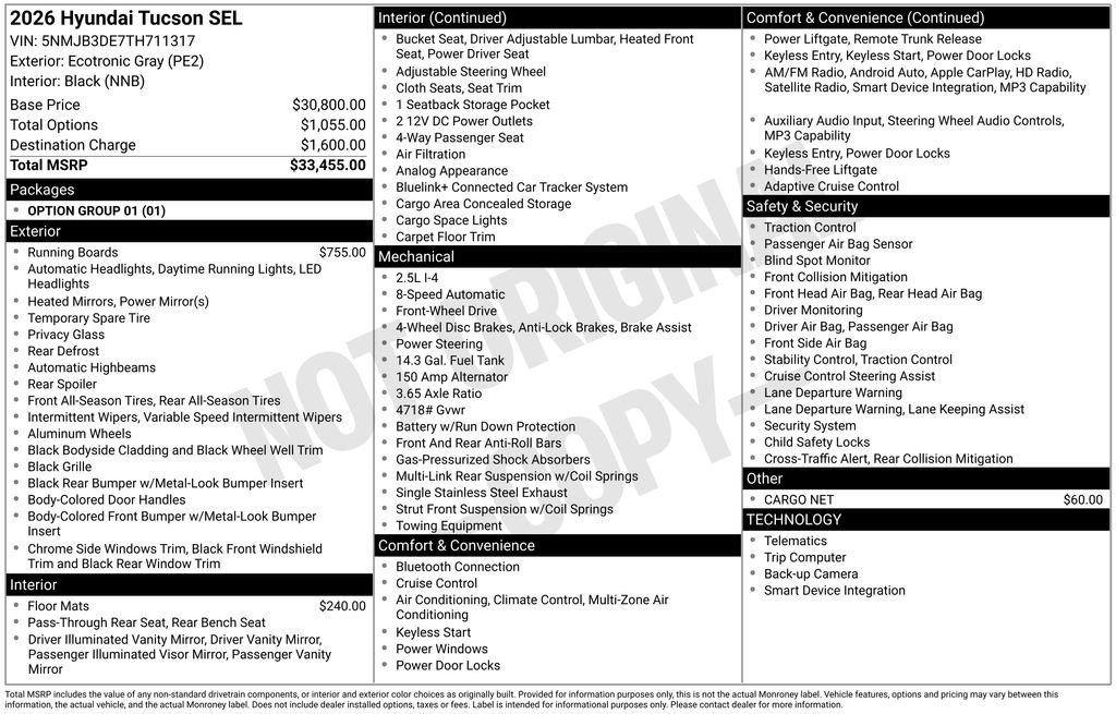 New 2026 Hyundai Tucson SEL FWD image 2