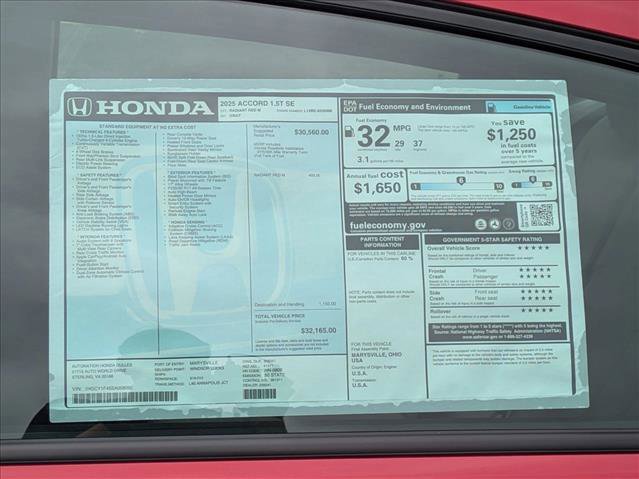 New 2025 Honda Accord SE image 17