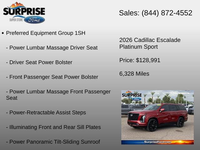 Used 2026 Cadillac Escalade Platinum Sport w/ LPO, ONYX Package AWD/4WD image 6