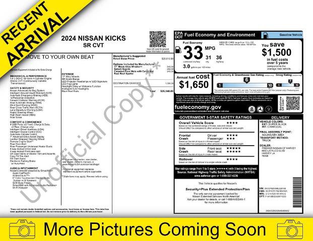 Certified 2024 Nissan Kicks SR