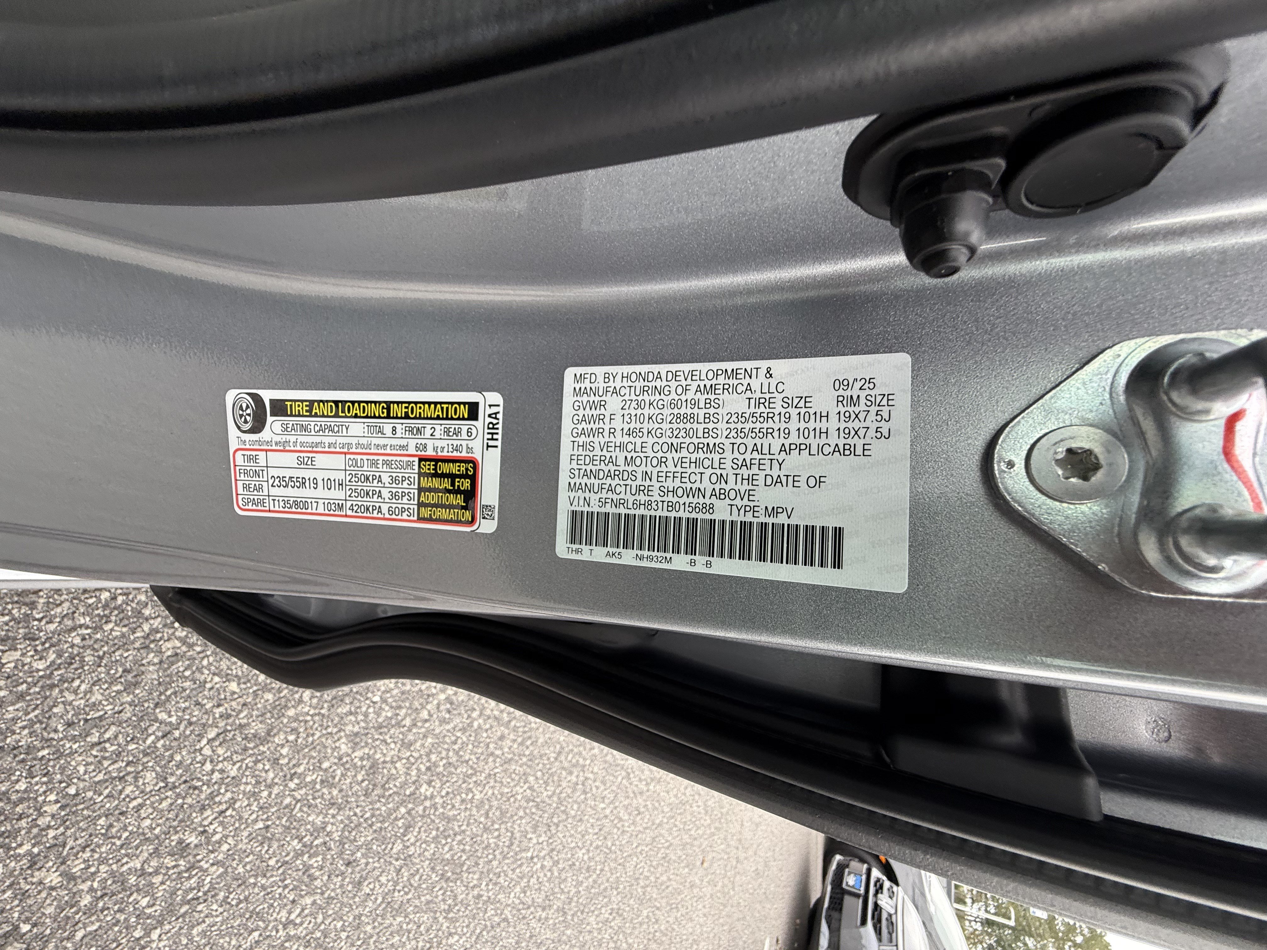 New 2027 Honda Odyssey Touring image 15