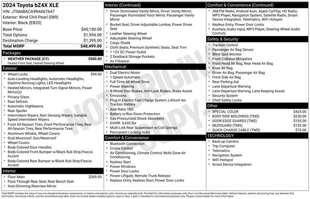Used 2024 Toyota bZ4X XLE w/ Weather Package image 10
