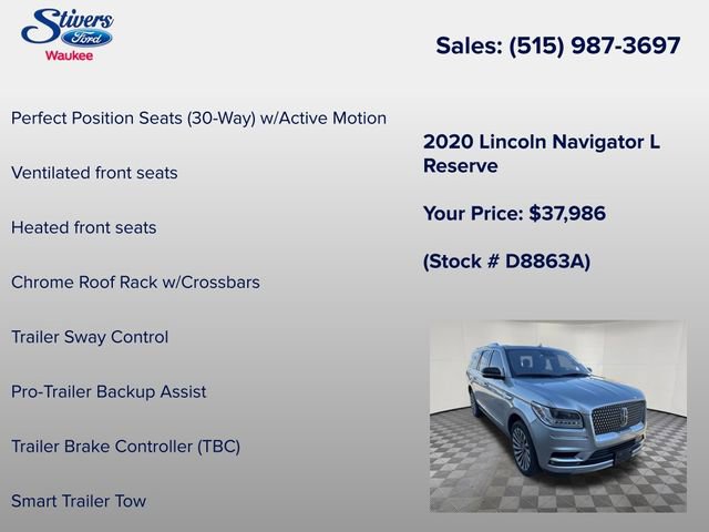 Used 2020 Lincoln Navigator L Reserve w/ Luxury Package image 28