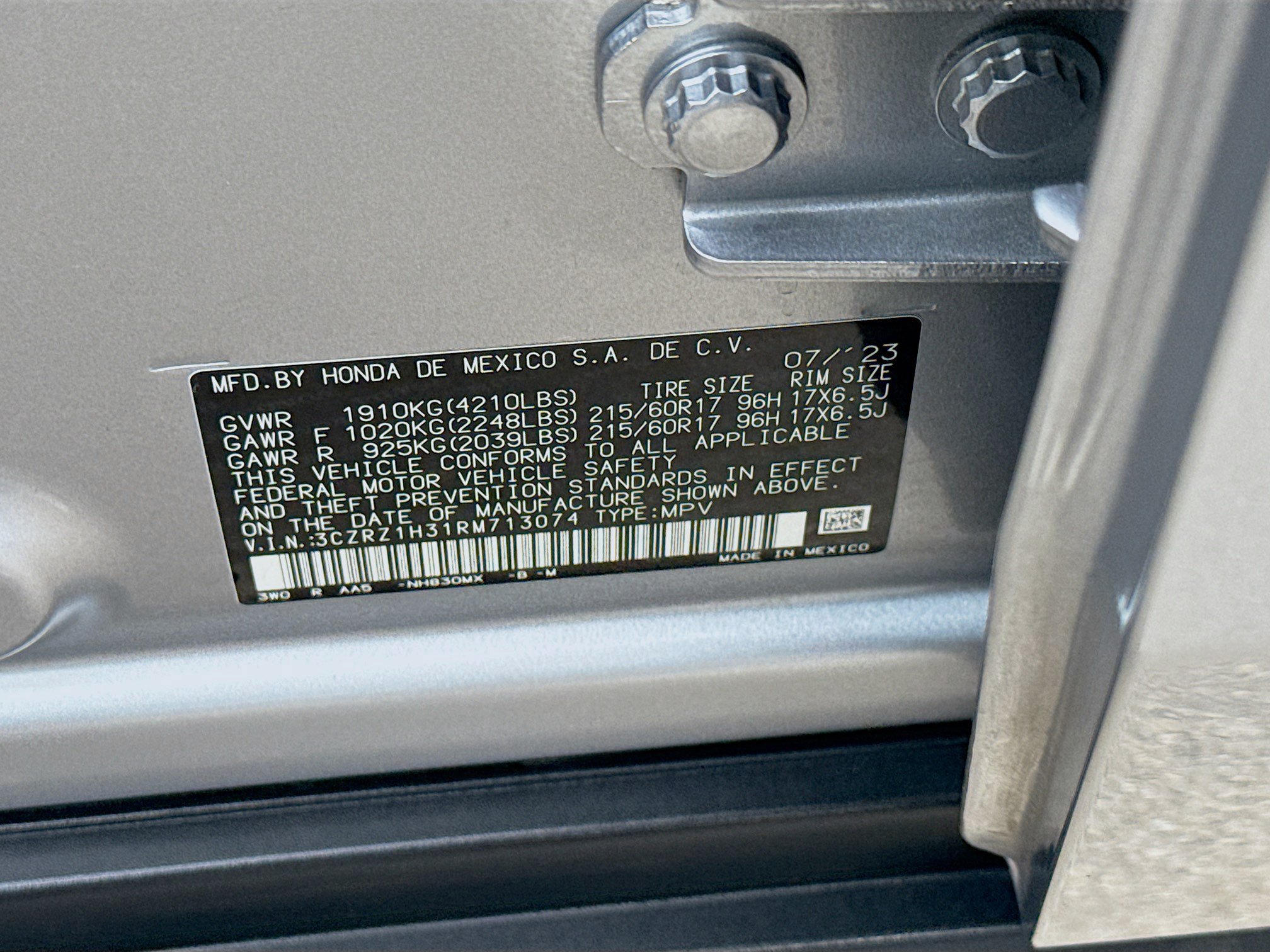 Certified 2024 Honda HR-V LX image 36