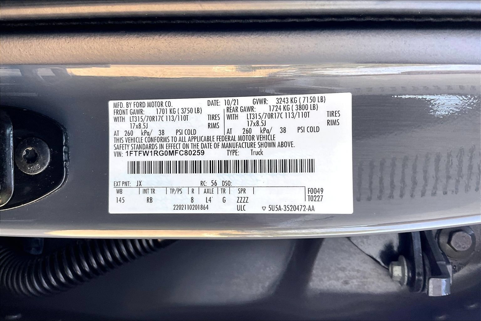 Used 2021 Ford F150 Raptor w/ Equipment Group 801A High AWD/4WD image 17